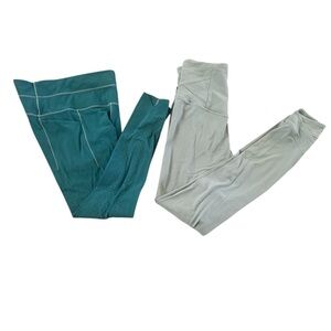 Athleta Teal and Green Leggings Set Size XS/XST